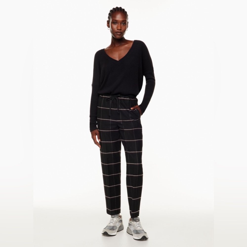 SOLD - Aritzia The Group | Jimmy Pant | Black/White Herringbone | Size M - Picture 2 of 12